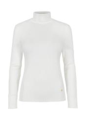 Kremowy sweter damski z golfem SWEDT-0184-12(Z23)