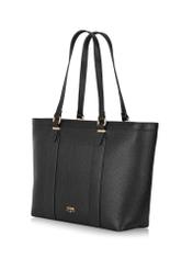 Black leather women's shopper bag TORES-1038-99(Z24)-02