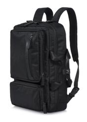 Czarny męski plecak i torba podróżna 2w1 TORMN-0310-99(W24)
