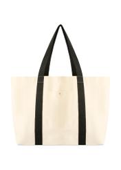 Bawełniana beżowa torba TOREN-0333-1E(W26) - widok produktu z przodu, na białym tle. 