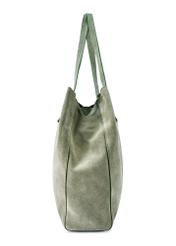 Skórzana szałwiowa torebka damska TORES-1252-8F(W26) - widok produktu z boku, na białym tle. 