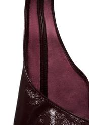 Bordowa skórzana torebka shopper TORES-1372-4D(Z26), zbliżenie na wnętrze produktu na białym tle.