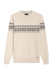 Beżowy sweter męski SWEMT-0177-80(Z25)