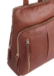 Brązowy skórzany plecak damski TORES-0988-89(W24)