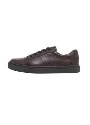 Skórzane sneakersy damskie w kolorze ciemnobrązowym BUTYD-1294-1I(Z26)