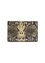Średni skórzany portfel animal print PORES-0950-81(W25) - widok produktu z przodu na białym tle. 