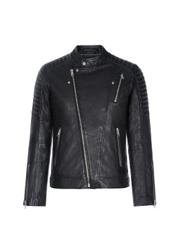 Skórzana ramoneska męska KURMS-0179-5427(KS)-02