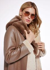 Leather double-sided women's sheepskin coat KOZDS-0082-5490(Z24)-03