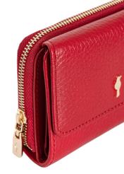 Small red leather women's wallet PORES-0802E-41(Z24)-07