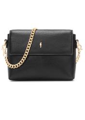 Mała skórzana torebka damska TORES-1278-9I(W26), widok produktu z przodu na białym tle.