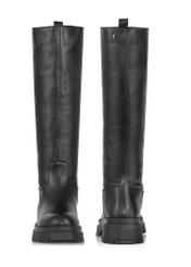 Women's black leather boots BUTYD-0935A-99(Z24)-03