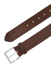 Brown leather men's belt PASMS-0257-89(Z24)-03