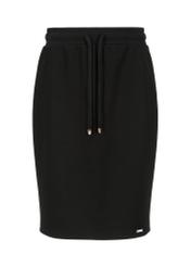 Black pencil skirt with ties SPCDT-0059A-99(W24)-04