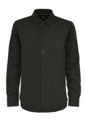 Dark green men's cotton shirt KOSMT-0330-54(Z24)-04