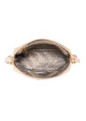 Kremowa mała skórzana torebka damska TORES-1296-0B(W26)