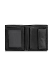 Black unzipped men's wallet PORMS-0626-99(Z24)-06