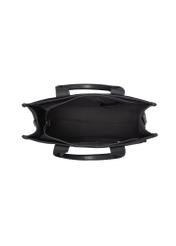 Czarna bawełniana torebka damska TOREN-0332-99(W26), widok produktu w środku na białym tle.