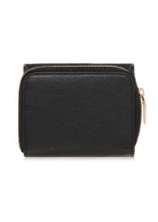 Mały czarny skórzany portfel damski PORES-0802A-99(W23)-04