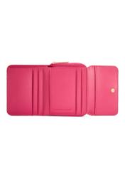 Mały skórzany portfel damski PORES-0982-0P(W26), widok produktu w środku na białym tle.