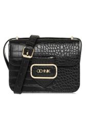 Czarna mała torebka damska croco TOREC-1009-97(W25)-01
