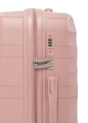 Komplet walizek na kółkach 19"/24"/28" WALPP-0024-5B(W26) zbliżenie na zamek produktu, widok na białym tle.