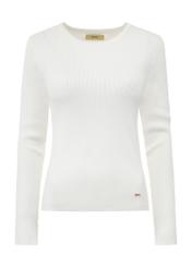 Prążkowany longsleeve damski LSLDT-0028-12(Z24)-04