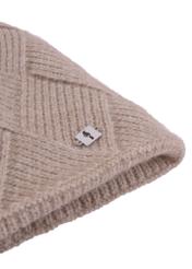 Beige women's winter hat CZADT-0193-81(Z24)-03