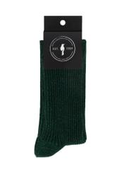 Zielone błyszczące skarpety damskie SKADT-0074-51(Z25), widok produktu w opakowaniu na białym tle.