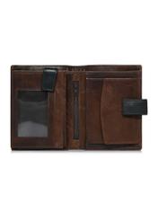 Brown large men's leather wallet PORMS-0613-89(Z24)-04