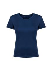Granatowy T-shirt basic damski TSHDT-0076-69(Z21)-03