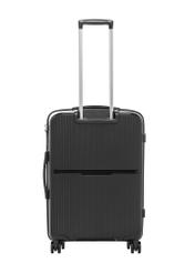 Walizka średnia na kółkach WALPP-0026-99-24(W26), widok produktu z tyłu na białym tle.