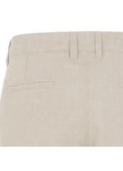 Beżowe lniane spodnie męskie SPOMT-0075-81(W23)