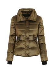 Olive colored women's jacket with welts KURDT-0329-28(Z21)-04