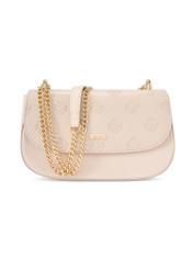 Kremowa listonoszka z monogramem TOREC-1161-0B(W26) - widok produktu z przodu, na białym tle. 