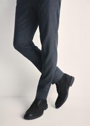 Czarne zamszowe trzewiki męskie BUTYM-0516-99(Z25)