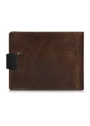 Brown men's leather wallet PORMS-0612-89(Z24)-03