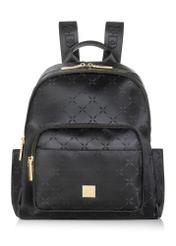 Black women's backpack with monogram TOREN-0255A-99(Z24)-01