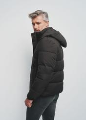 Black quilted insulated men's jacket KURMT-0337-99(Z24)-04