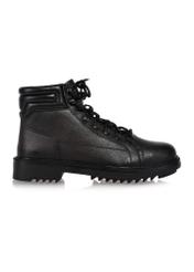 Black men's leather boots BUTYM-0471-99(Z24)-03