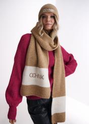 Beige women's scarf with OCHNIK logo SZADT-0125A-81(Z24)-01