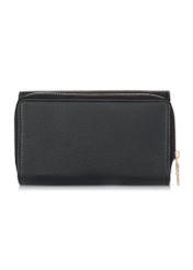 Large black leather women's wallet PORES-0801B-99(W24)-04