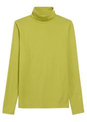 Limonkowa bluzka damska z golfem LSLDT-0040-84(Z25)