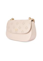 Kremowa listonoszka z monogramem TOREC-1161-0B(W26) - widok produktu po skosie, na białym tle.