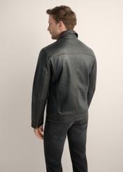 Czarna skórzana kurtka męska vintage KURMS-0381-2870-9J(Z26)