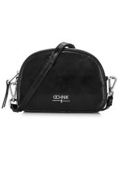 Small black handbag made of shiny imitation leather TOREC-0730B-99(Z24)-01