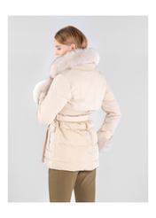 Beżowa zimowa kurtka damska KURDT-0273-81(Z20)
