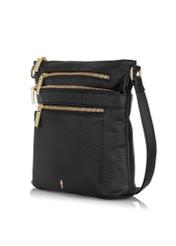 Black women's bag with zippers TOREC-0847A-99(Z24)