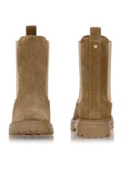 Suede Chelsea boots in dark beige BUTYD-1010-82(Z24)-06