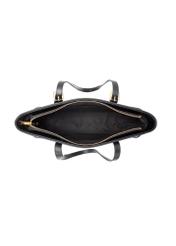 Czarna torebka shopper TOREC-1029-99(W26), widok produktu w środku na białym tle.