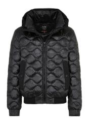 Men's black quilted winter jacket KURMT-0334-99(Z24)  pic. 2